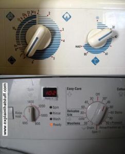 washing machine program dials