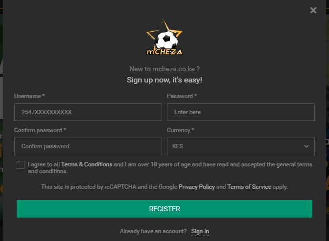 Mcheza Kenya registration