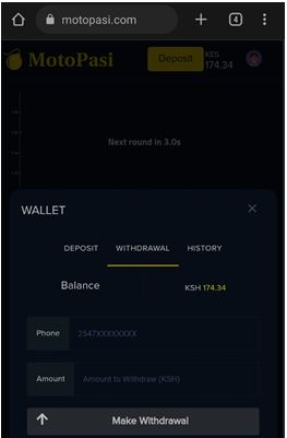 Motopasi withdraw