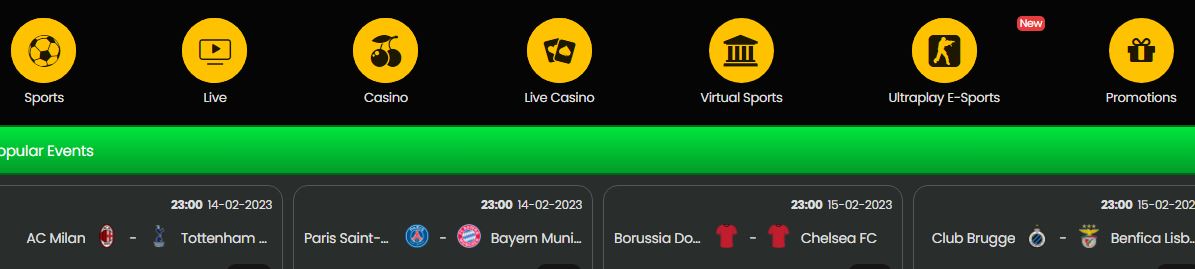 Betting options on Straika Bet