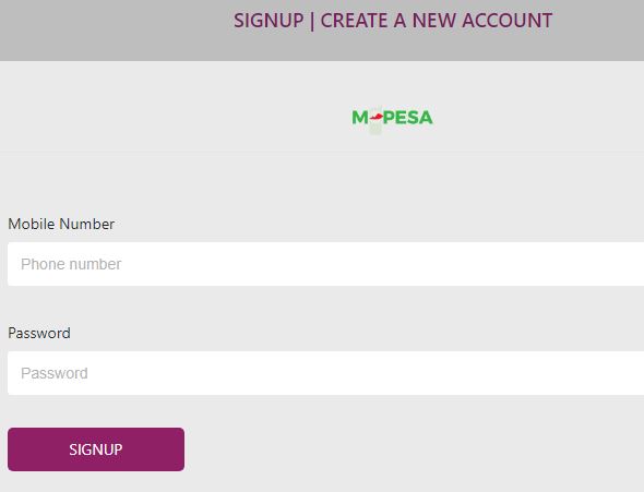 Create account on Bethipo