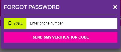 Forgot password page