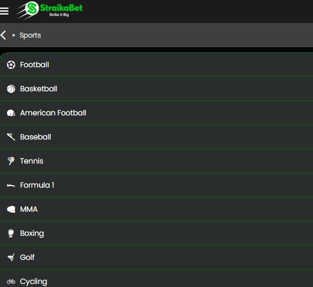 Straika bet sports