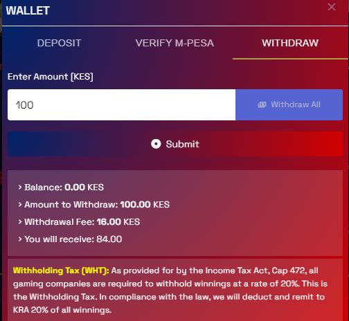 WIthdraw faircrash