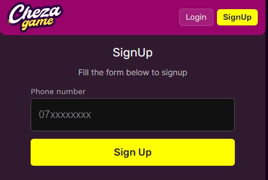 Register on chezagame