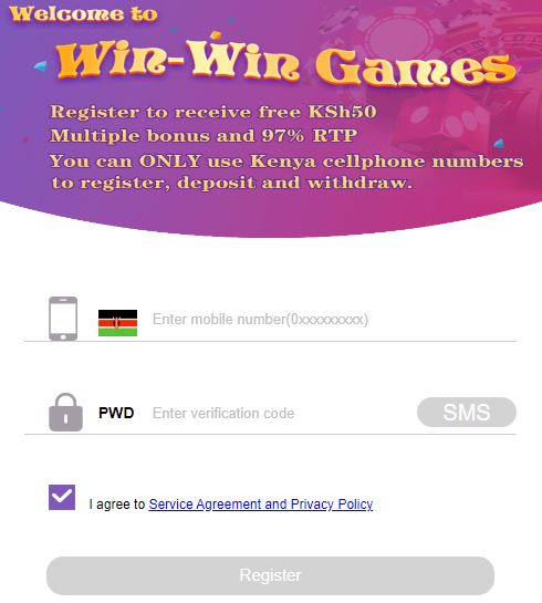 Winbetin registration